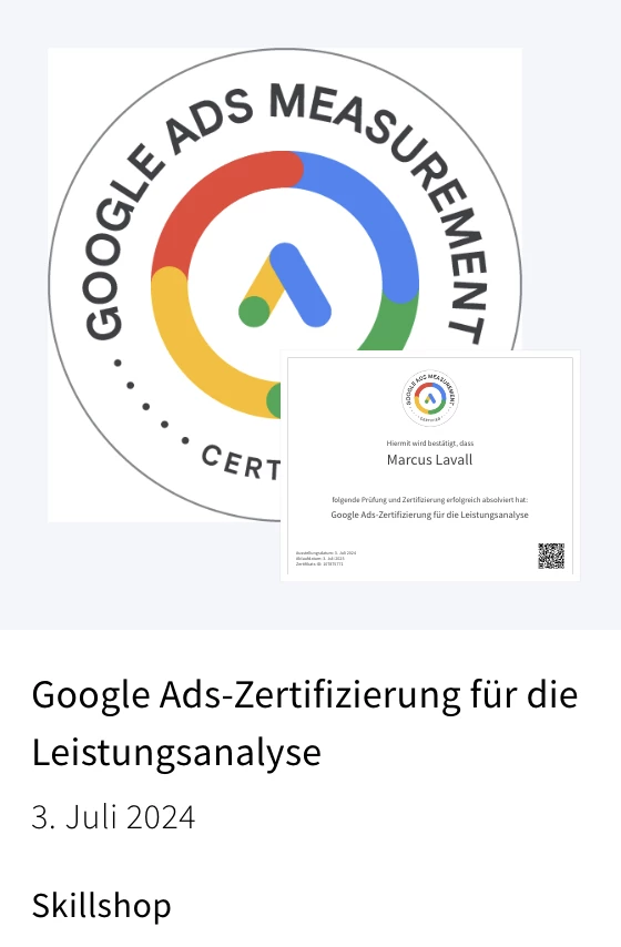 Google Ads-zertifizierung für die Leistungsanalyse 